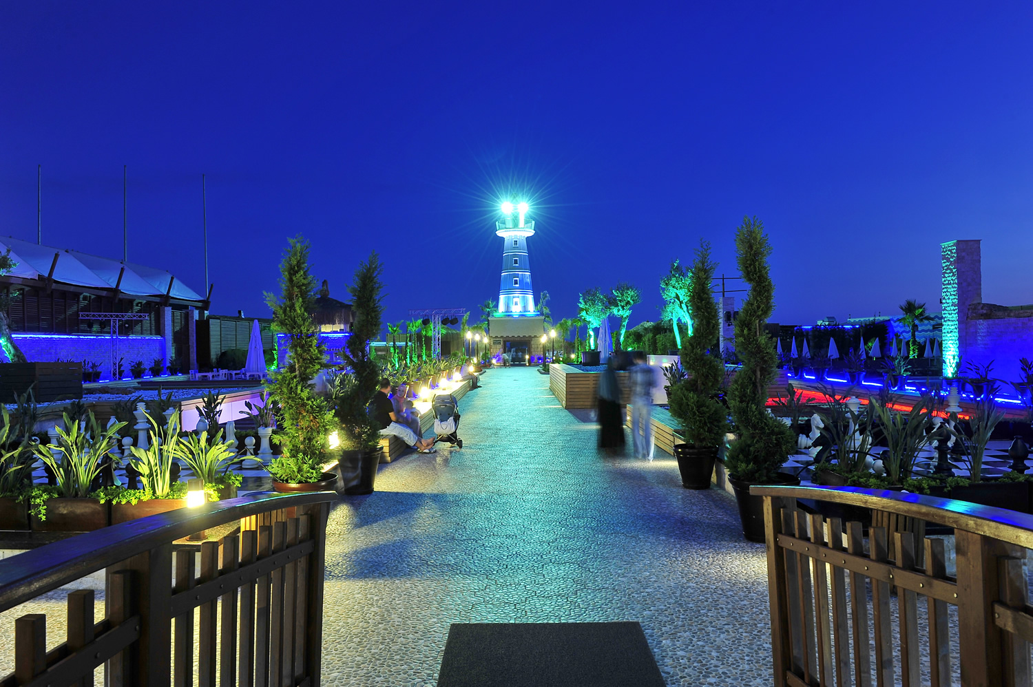 Adenya Hotel&Resort Bahçe Gece Görüntüsü